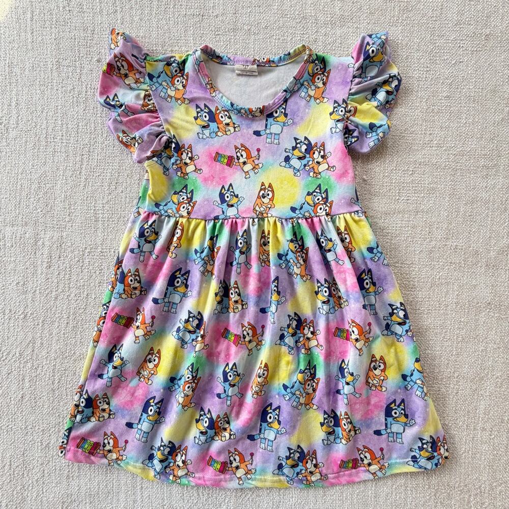 Bluey Tie Die Dress EUC 4T